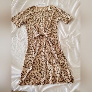 Leopard Fron Knot Dress